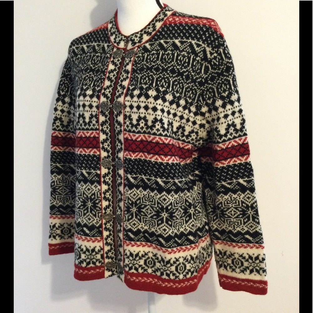 Susan Bristol, 100% Wool Sweater, Sz L